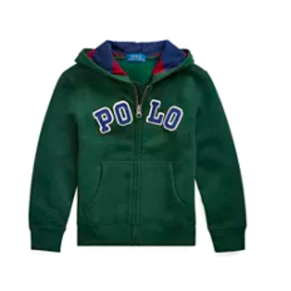 Polo by Ralph Lauren Boys Size: 6 Cotton Blend Fleece Hoodie Green New With Tags